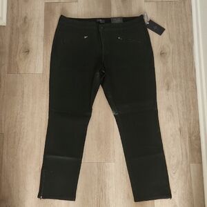 NYDJ Dark Black Shimmer Ankle Legging Jeans